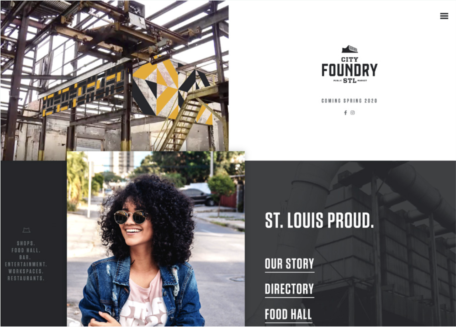 City Foundry webpage showing good use of typography