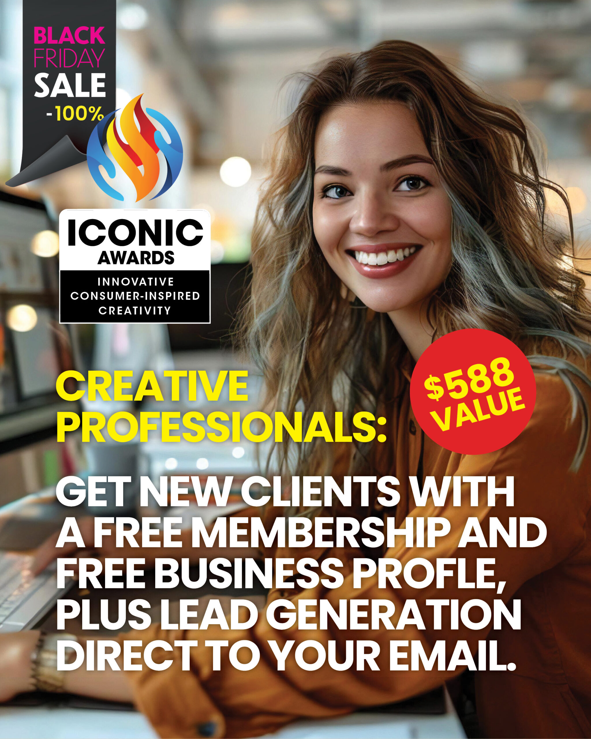 BLACK FRIDAY Ad 01 Google Ad creative design for online awards program.