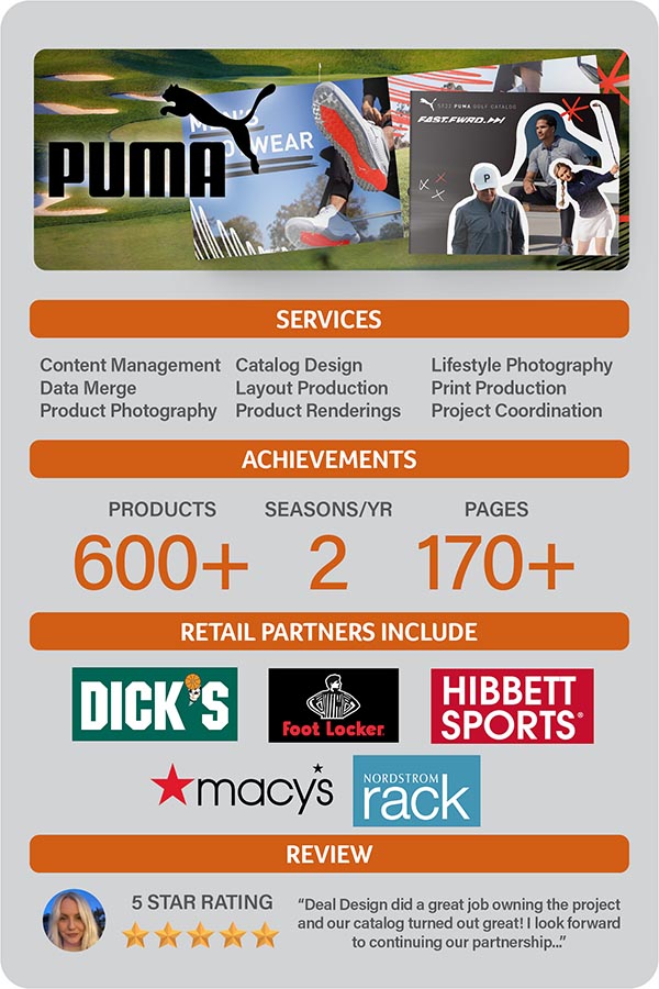 Case Study-Puma Golf Puma Golf catalog design case study.