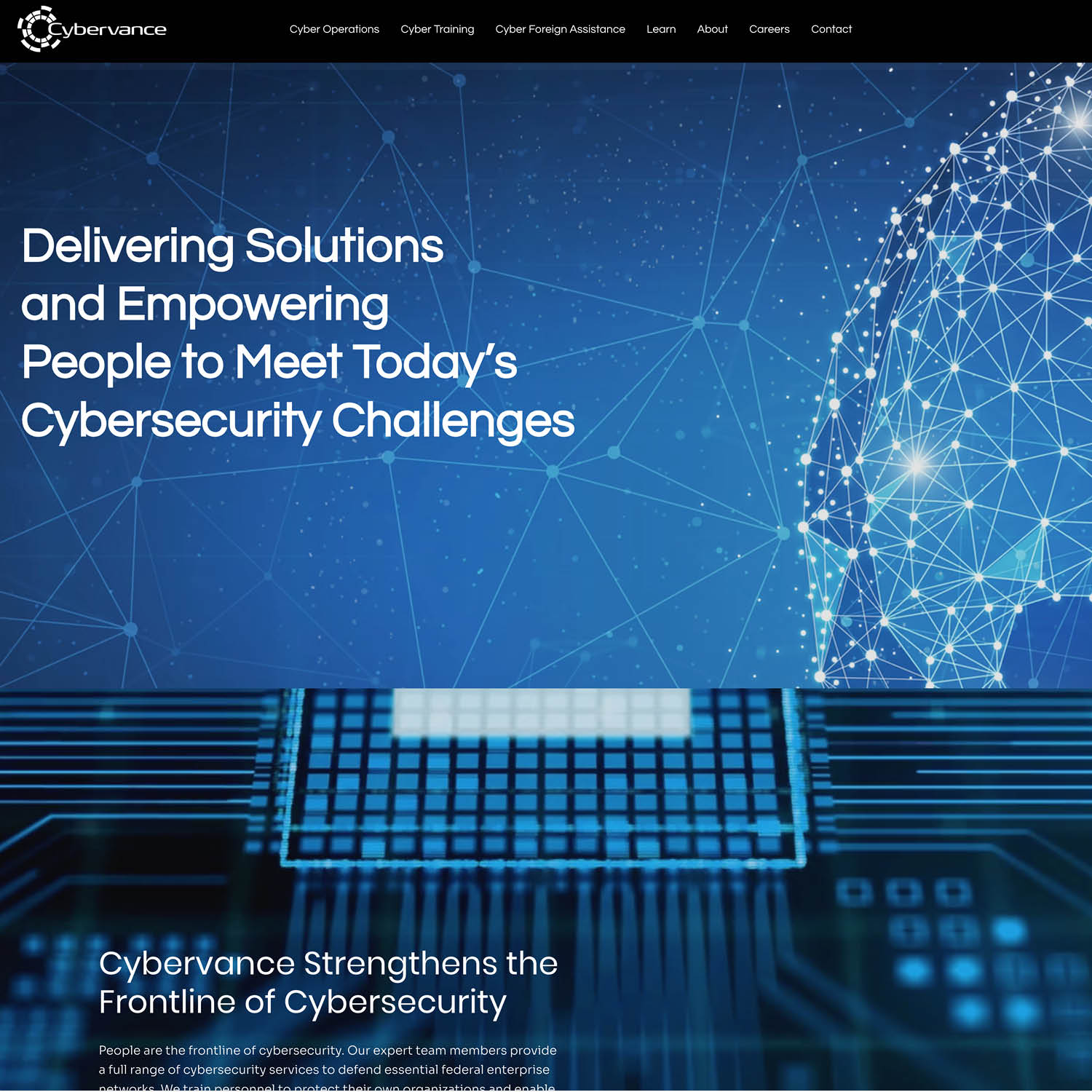 Cybervance Cybervance cybersecurity for DoD, website design and development with SEO