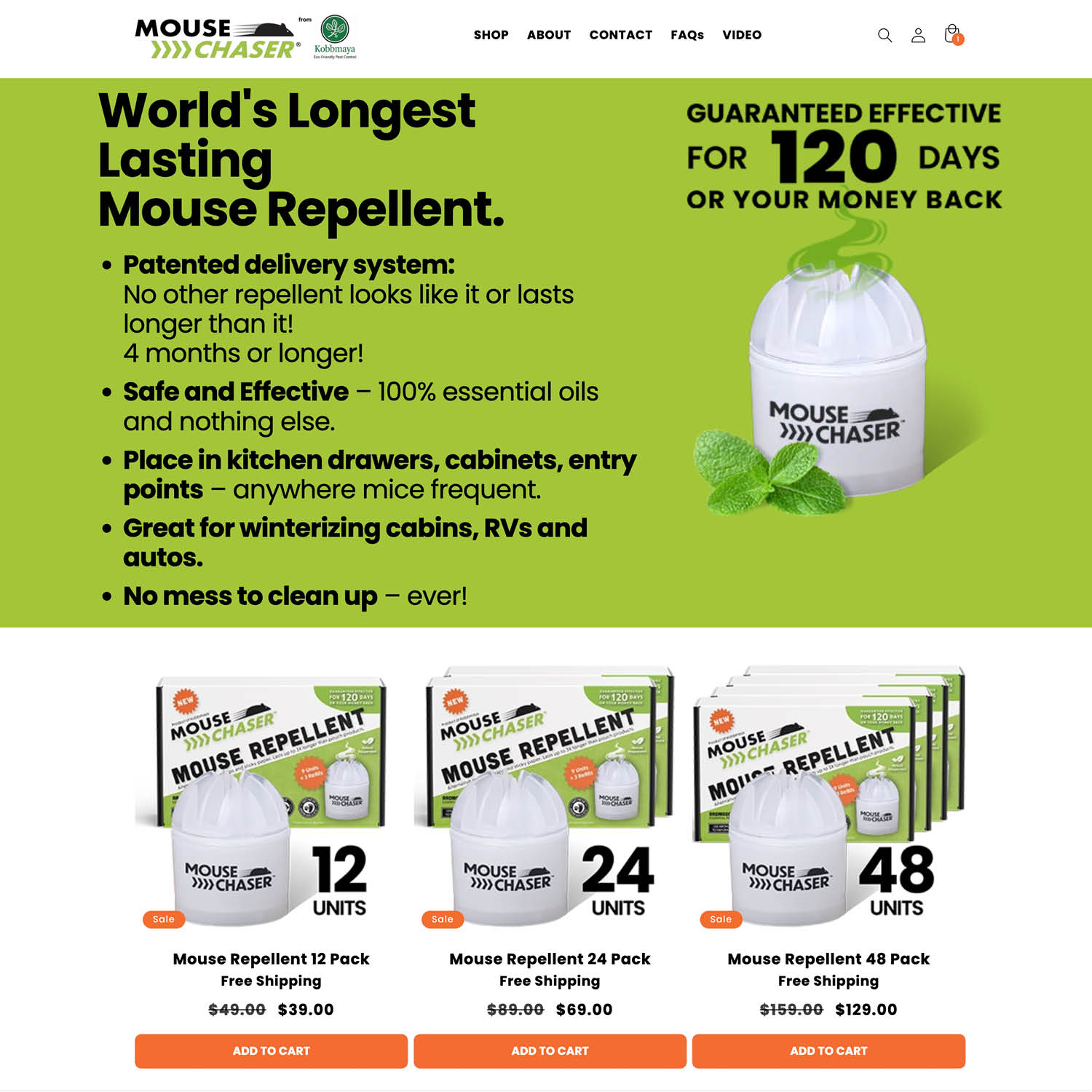 MouseChaser Mouse Chaser® home and garden products website design and development with SEO