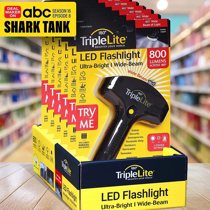 Blister pack packaging design with POP display box for Triplelite.