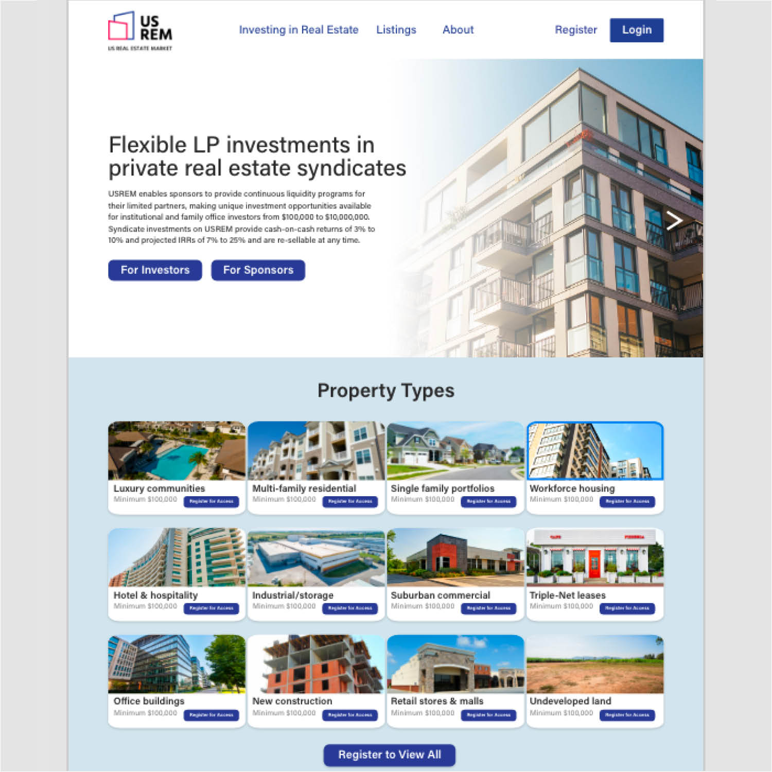 USREM USREM website design and development with SEO